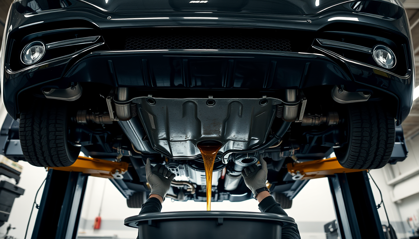 Blog 4 BMW Transmission Service in progress with the automatic transmission pan being removed