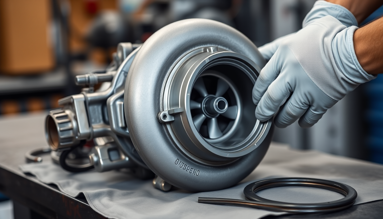 Turbo Rebuild or Replace decision being made while checking shaft play on a removed turbocharger